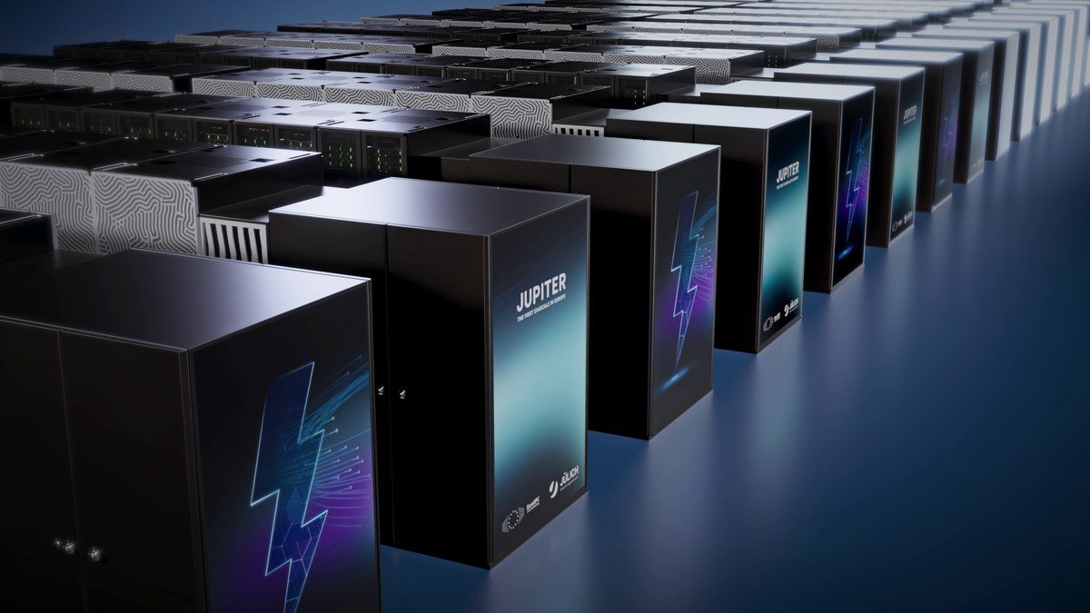 Graphic representation of the Jülich supercomputer JUPITER Copyright: Forschungszentrum Jülich